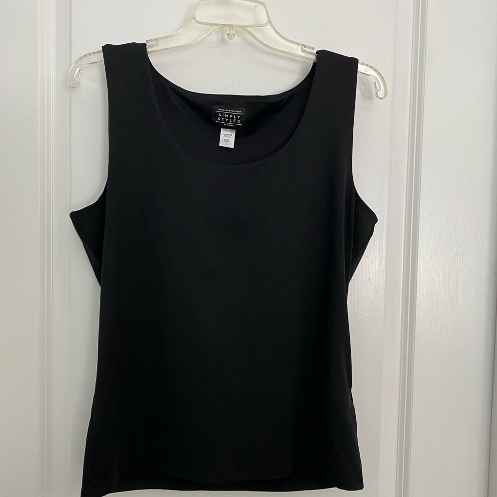 Simply Styled black shirt/camisole, Sz L